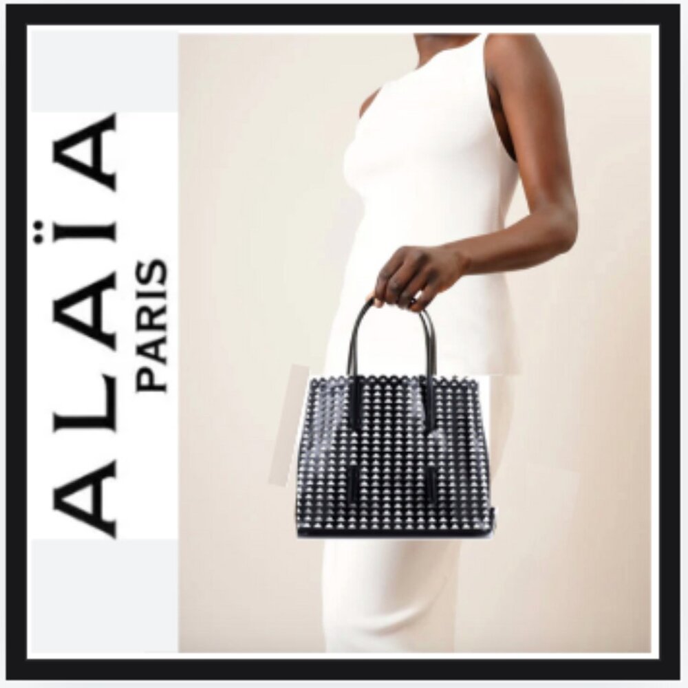 Alaïa Mina Open Tote Laser Cut Leather Medium